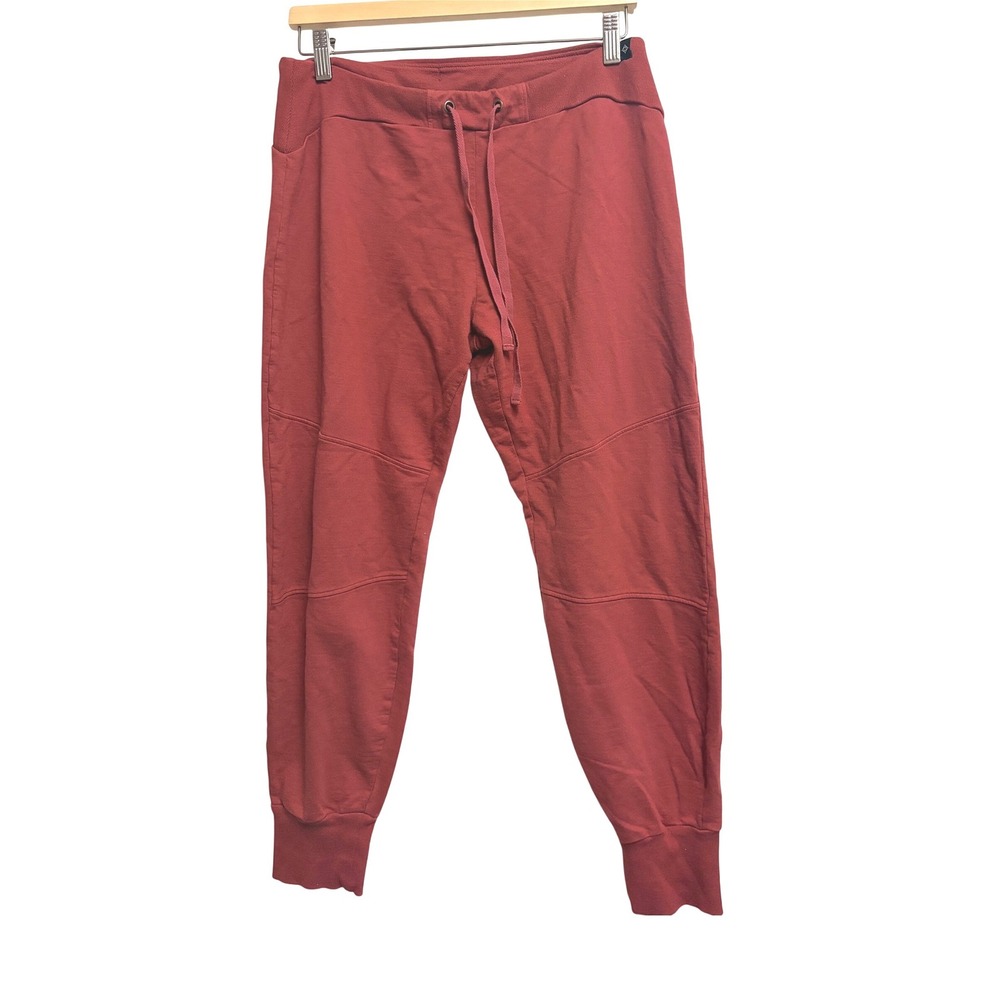 SATVA Organic Cotton Modal Yoga Terracotta Red Joggers Drawstring Pockets Medium